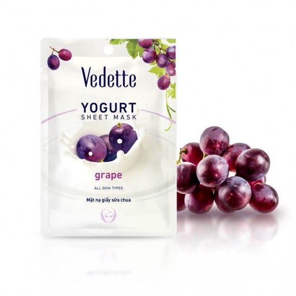 Йогуртовая маска для лица Vedette Grape с экстрактом винограда из Вьетнама