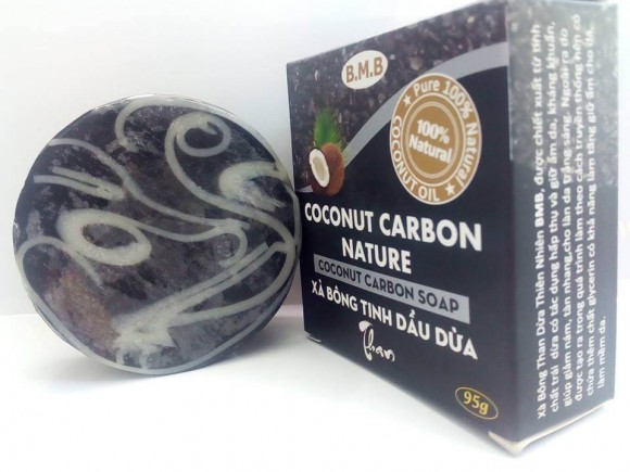 Натуральное кокосовое мыло с добавлением угля 100г из Вьетнама