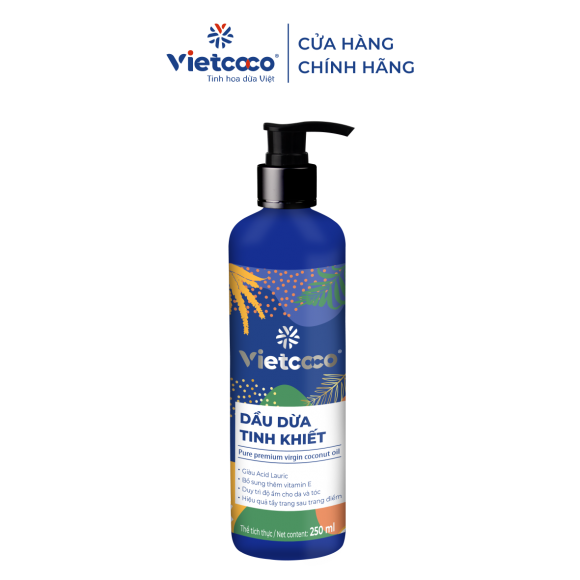Чистое кокосовое масло витамин E Vietcoco - 250 мл из Вьетнама